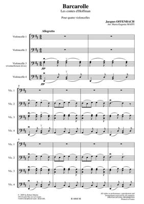 Jacques Offenbach: Barcarolle "Extrait Contes d'Hoffman": (Arr. Maria Eugénia Maffi): Cello Ensemble