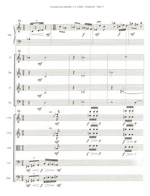Jean Louis Cadée: Concerto Pour Marimba: Kammerorchester