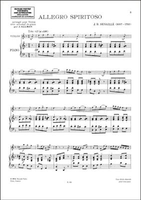 Jean-Baptiste Senaillé: Allegro Spiritoso: Violine mit Begleitung