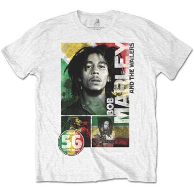 Bob Marley 56 Hope Road Rasta Mens White T Shirt S
