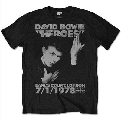 David Bowie Heroes Earl's Court Mens T Shirt L