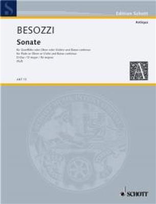 Alessandro Besozzi: Sonate D Fl(Hobo/V)/B.C.: Oboe mit Begleitung