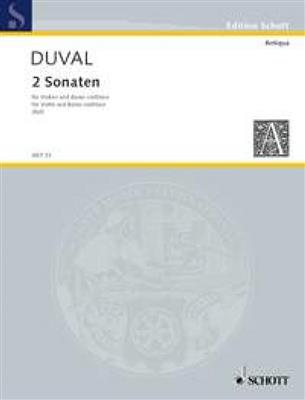 Francois Duval: 2 Sonatas: Violine mit Begleitung