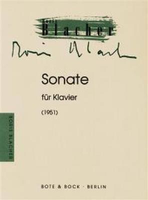 Boris Blacher: Sonata: Klavier Solo