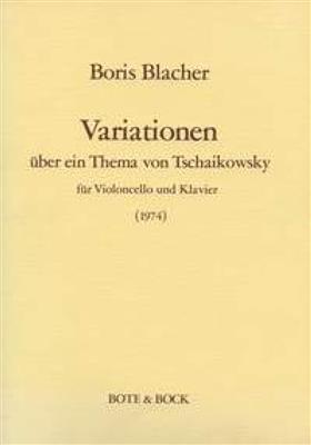 Boris Blacher: Variations on the theme by Tchaikovsky: Cello mit Begleitung