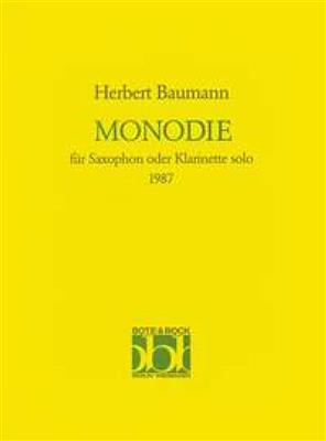 Herbert Baumann: Monodie: Klarinette Solo