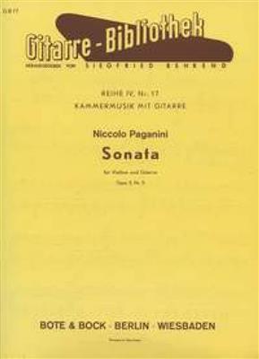 Niccolò Paganini: Sonate Op. 3 Nr. 5: (Arr. Siegfried Behrend): Violine mit Begleitung