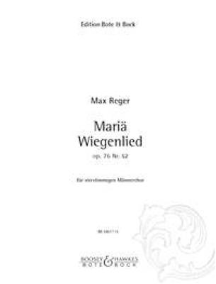 Max Reger: Schlichte Weise op. 76/52: (Arr. Max Schweiger): Männerchor A cappella