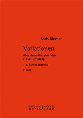 Boris Blacher: Variationen uber divergierenden c-Moll-Dreiklang: Streichquartett