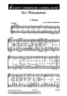 Hermann Schroeder: Drei Weihnachtslieder: Gemischter Chor mit Begleitung