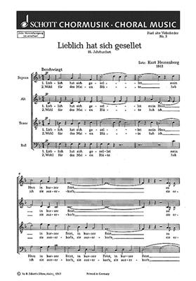 Kurt Hessenberg: Funf alte Volkslieder: Gemischter Chor mit Begleitung