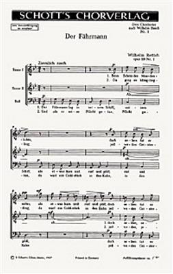 Wilhelm Rettich: Drei Chorlieder op. 118: Männerchor mit Begleitung
