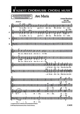 Anton Bruckner: Ave Maria: Gemischter Chor mit Begleitung