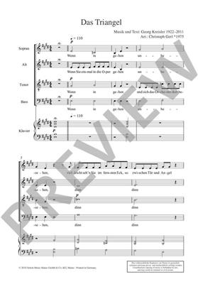 Georg Kreisler: Das Triangel: (Arr. Christoph Gerl): Gemischter Chor mit Klavier/Orgel