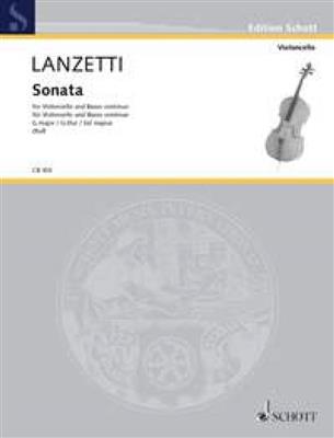 Salvatore Lanzetti: Sonate G: Cello mit Begleitung