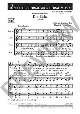 Daniel Schertzer: Vier russische Volkslieder: Gemischter Chor A cappella
