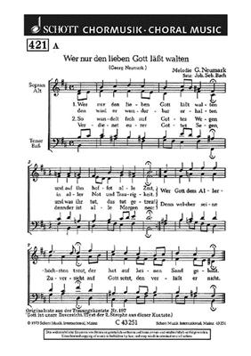 Johann Sebastian Bach: Wer nur den lieben Gott lasst walten-Jesu, geh: Gemischter Chor mit Begleitung