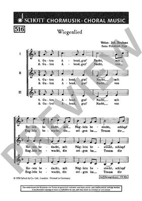 Johannes Brahms: Wiegenlied: Frauenchor mit Begleitung