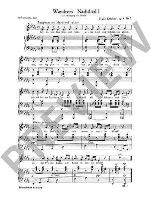 Franz Schubert: Wandrers Nachtlied & Wanderer: Gesang mit Klavier