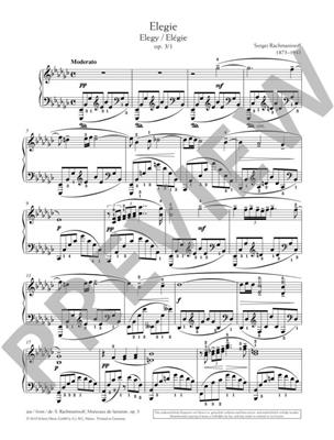 Sergei Rachmaninov: Elegie Opus 3/1: Klavier Solo