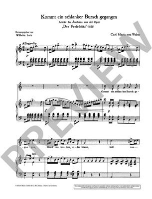 Carl Maria von Weber: Der Freischütz: Gesang mit Klavier