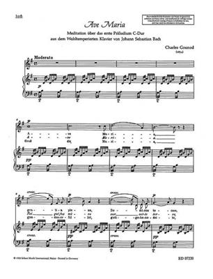 Johann Sebastian Bach: Ave Maria G: Gesang mit Klavier