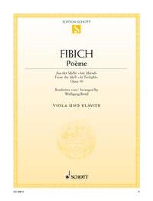 Zdenek Fibich: Poème op. 39: Viola mit Begleitung