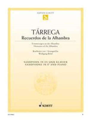 Francisco Tárrega: Recuerdos de la Alhambra: Altsaxophon mit Begleitung