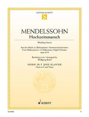 Felix Mendelssohn Bartholdy: Wedding March op. 61/9: Horn mit Begleitung