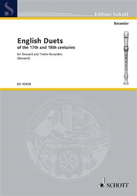 English Duets A/Ablf.: (Arr. Irene Bennett): Blockflöte Duett