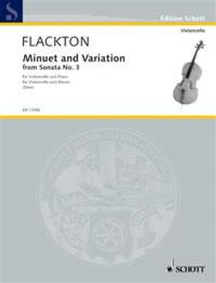 William Flackton: Minuet And Variation: Cello mit Begleitung
