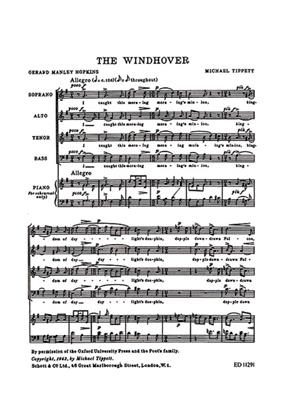 Michael Tippett: The Windhover: Gemischter Chor A cappella