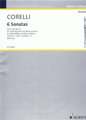 Arcangelo Corelli: Sonaten(6) 1 Op.5: Altblockflöte mit Begleitung