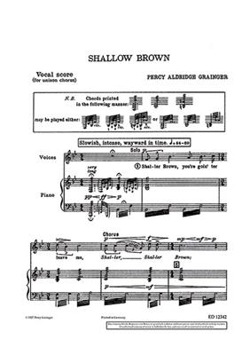 Percy Aldridge Grainger: Shallow Brown: Männerchor mit Begleitung