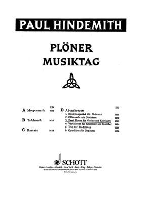 Paul Hindemith: Ploner Musiktag Abendkonzert 3: Gemischtes Duett