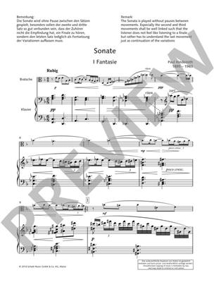 Paul Hindemith: Sonate Op.11/4: Viola mit Begleitung