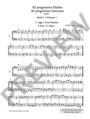 92 Progressive Etüden Op. 60 Band 1 (Nr. 1-57): Cello Solo