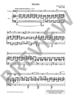 Paul Hindemith: Sonata (1941) Fur Bass-Posaune Und Klavier: Posaune mit Begleitung