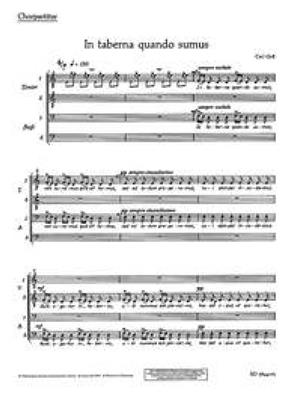 Carl Orff: In taberna quando sumus: Männerchor mit Klavier/Orgel
