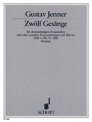 Cornelius Uwe Gustav Jenner: Zwölf Gesänge op. 3 Heft 4: Frauenchor mit Klavier/Orgel