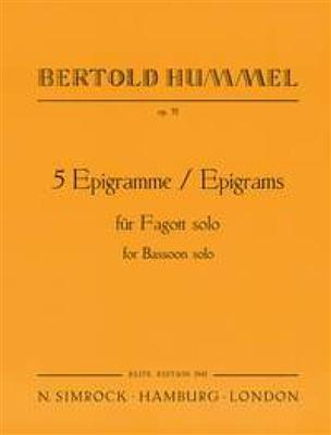 Five Epigrams op. 51: Fagott Solo