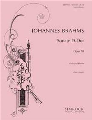 Johannes Brahms: Sonate D-Dur op. 78: (Arr. Paul Klengel): Viola mit Begleitung