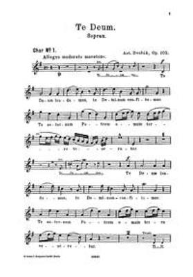 Te Deum op. 103: Gemischter Chor mit Ensemble