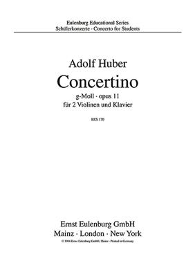 Adolf Huber: Concertino G Opus 11: Violin Duett