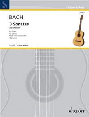 Johann Sebastian Bach: 3 Sonatas BWV 1001/1003/1005: Gitarre Solo