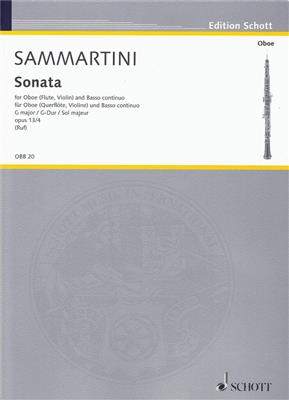 Giovanni Battista Sammartini: Sonata in G major Op. 13/4: (Arr. Hugo Ruf): Oboe Solo