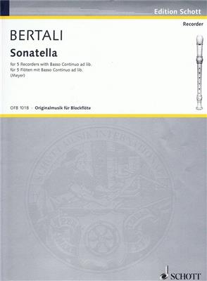 Antonio Bert: Sonatella: Blockflöte Ensemble