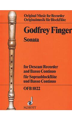 Gottfried Finger: Sonate G: Sopranblockflöte mit Begleitung