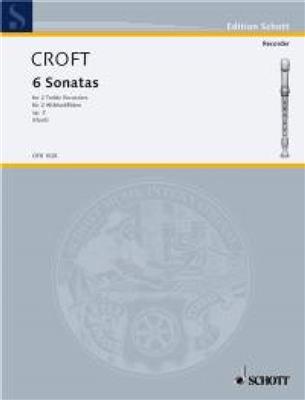 William Croft: Sonaten(6) Opus 3: Blockflöte Duett