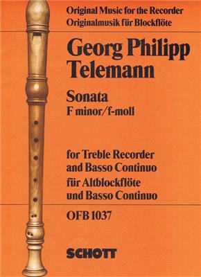 Georg Philipp Telemann: Sonate F: Altblockflöte mit Begleitung
